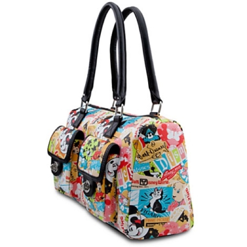Disney Parks Handbag Classics Collage Purse Mickey Mouse and Friends Dumbo Bambi - Picture 8 of 9